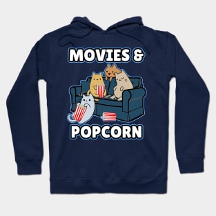 Cats popcorn popper and movies Hoodie